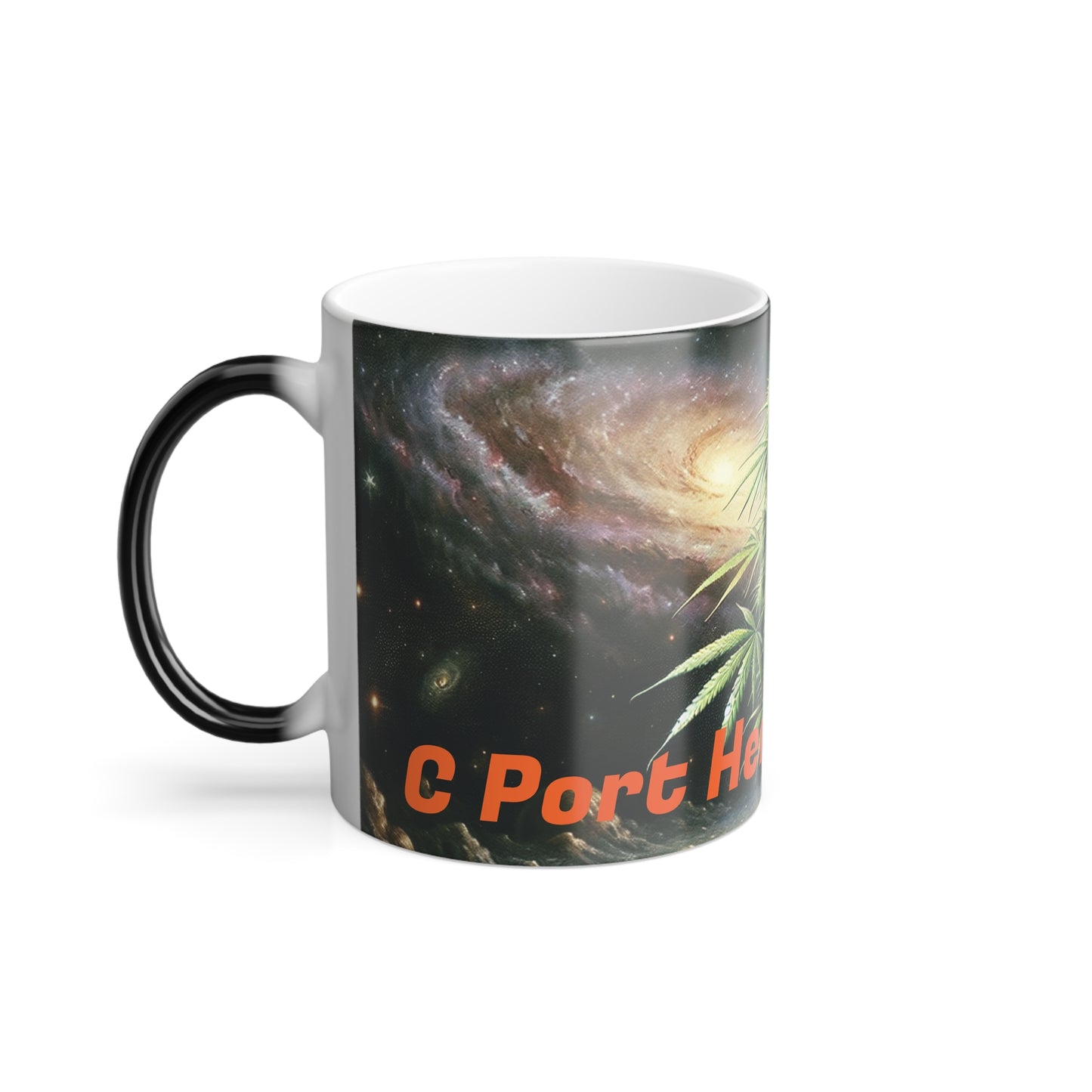 C Port Hemp Reviews Cosmic Cannabis Color Morphing Mug - Perfect for Stoners, Space Lovers, and Gift Giving, 11oz Heat Activated Cup