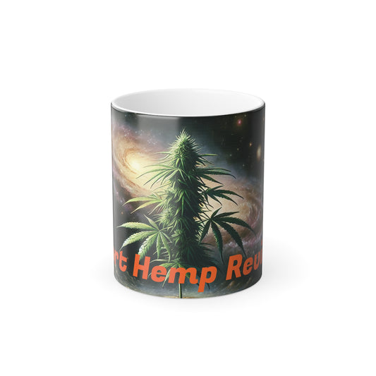 C Port Hemp Reviews Cosmic Cannabis Color Morphing Mug - Perfect for Stoners, Space Lovers, and Gift Giving, 11oz Heat Activated Cup