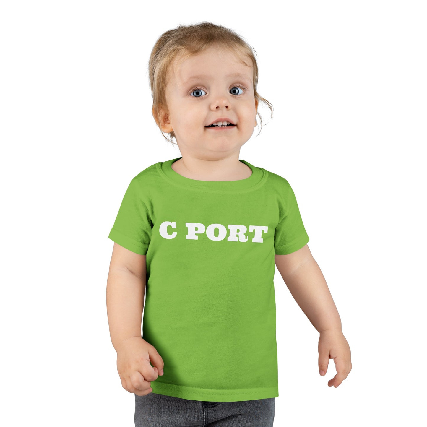 C Port White Letter Toddler T-shirt