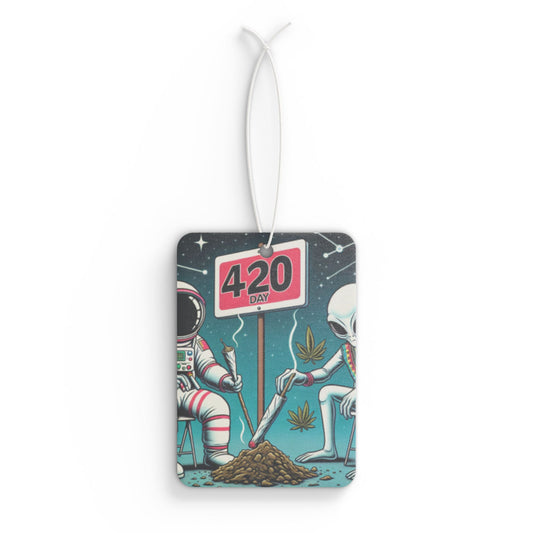 420 Day Astronaut & Alien Car Air Freshener - Fun and Whimsical Home Fragrance