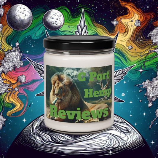 C Port Hemp Reviews Vibrant Scented Soy Candle, Relaxing Aromatherapy Gift, Eco-Friendly, Home Spa Decor, Unique Gift for Lion Lovers, Birthday, Housewarming