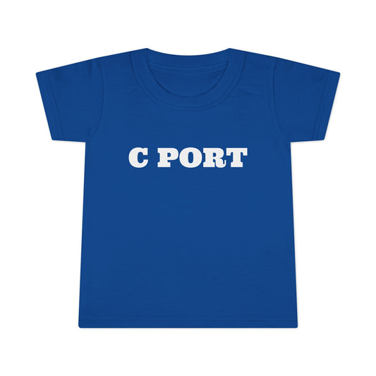 C Port White Letter Toddler T-shirt