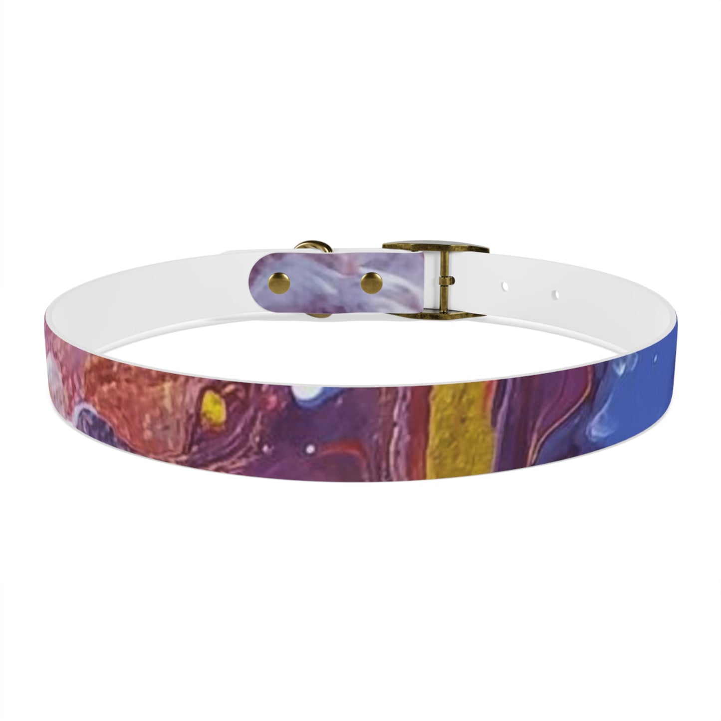 C Port Industries Acrylic Flow Purple Paint Dog Collar