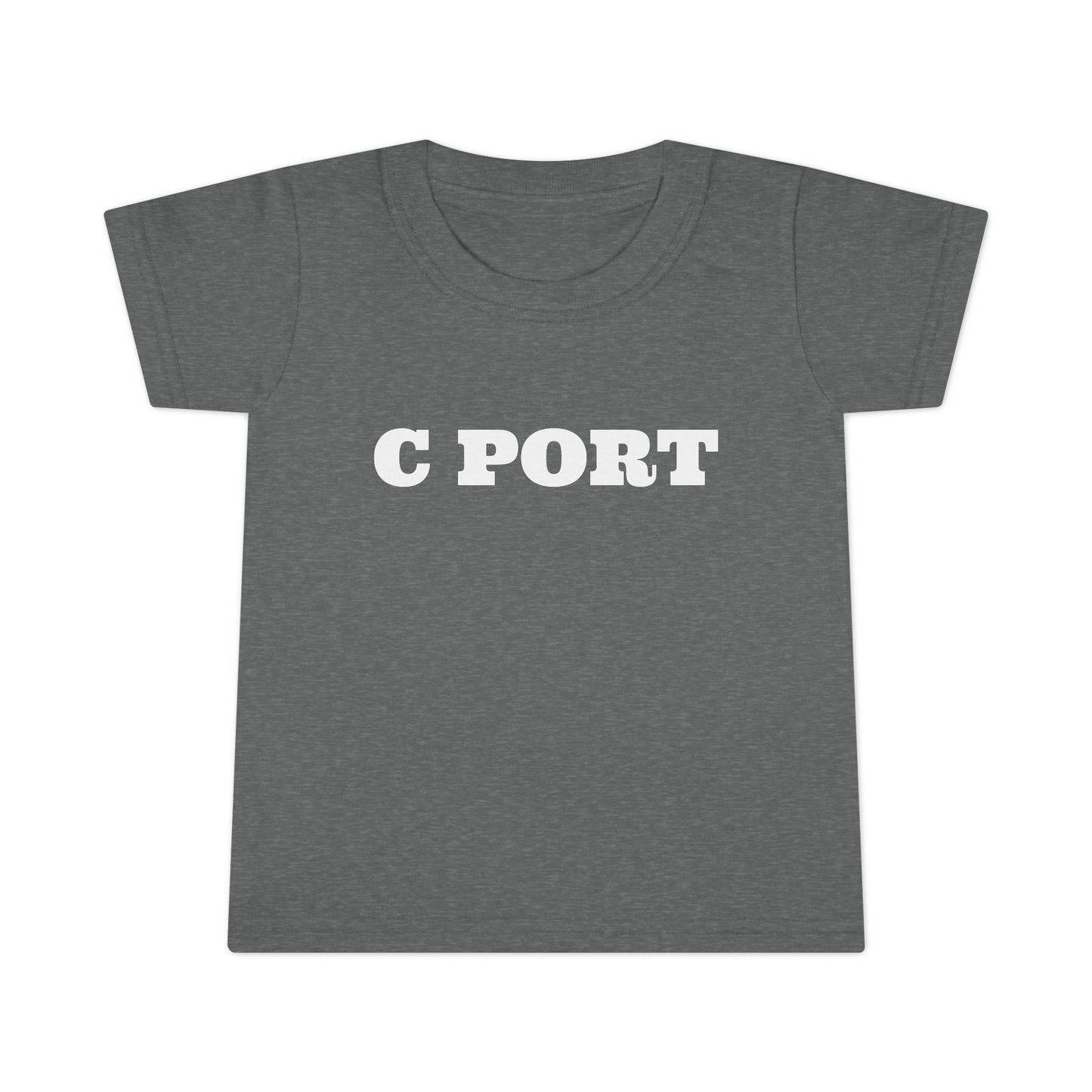 C Port  White  Letter Toddler T-shirt