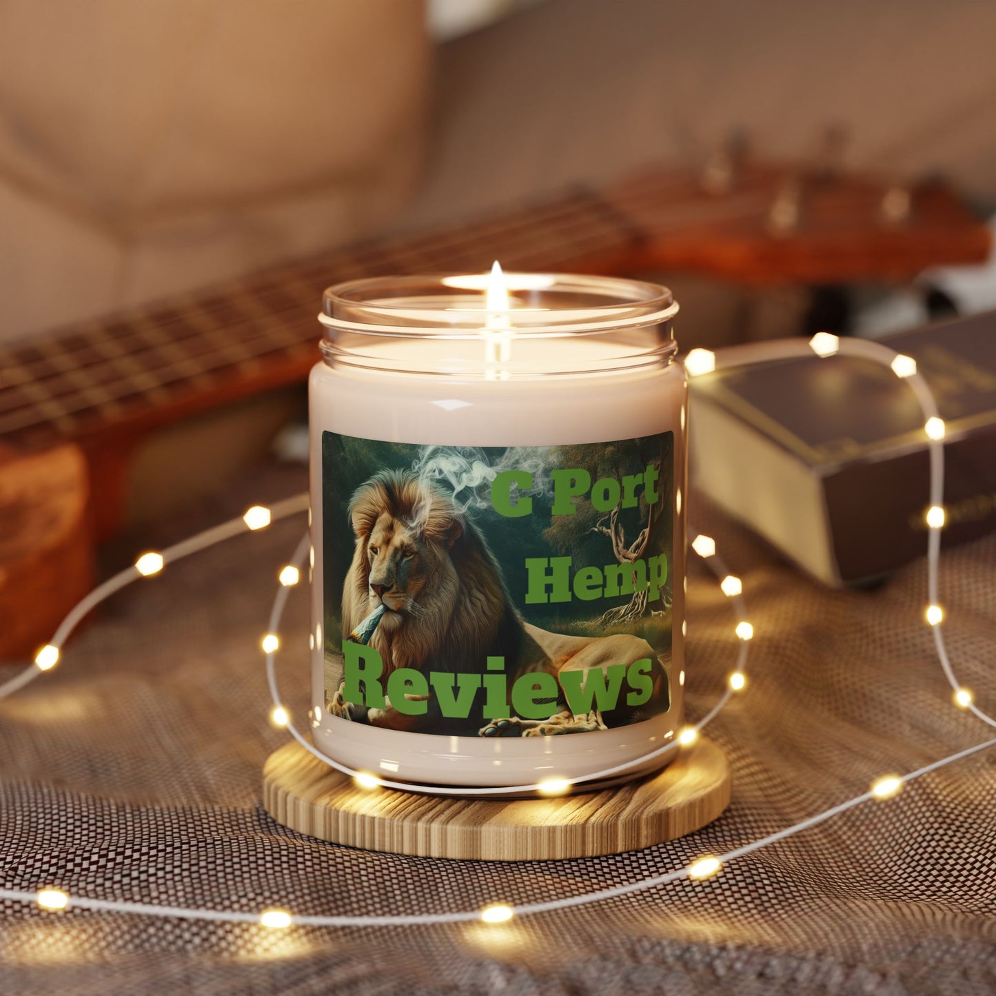 C Port Hemp Reviews Vibrant Scented Soy Candle, Relaxing Aromatherapy Gift, Eco-Friendly, Home Spa Decor, Unique Gift for Lion Lovers, Birthday, Housewarming
