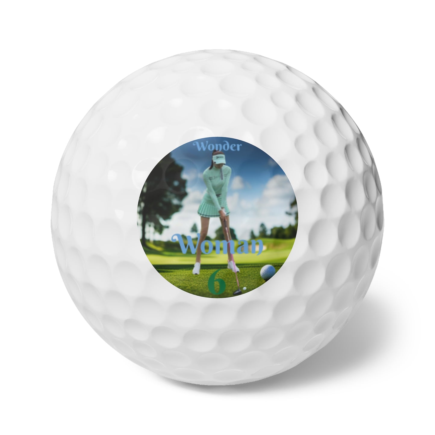 Wonder Woman 6 Golf Balls, 6pcs