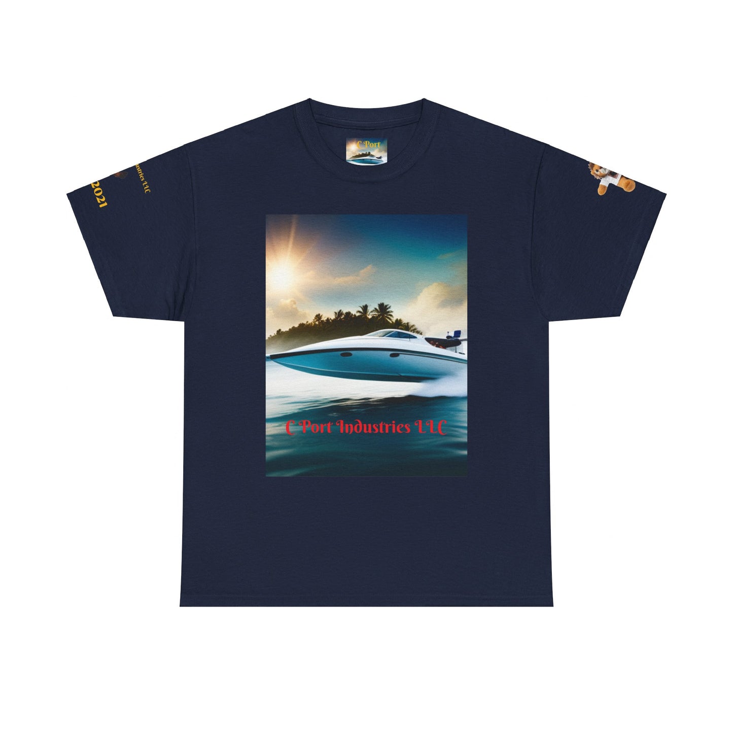 C Port Speed Boat Unisex Heavy Cotton Tee