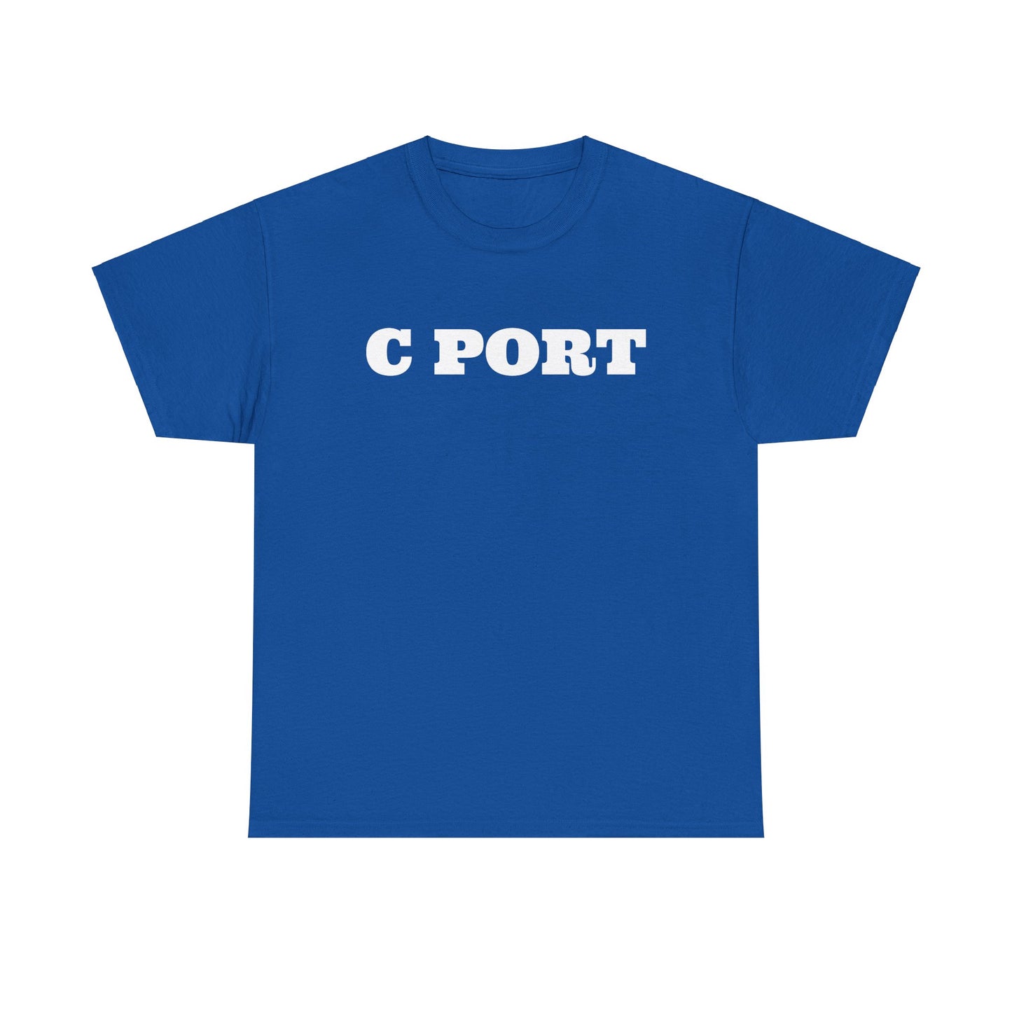 C Port White Letter Unisex Heavy Cotton Tee