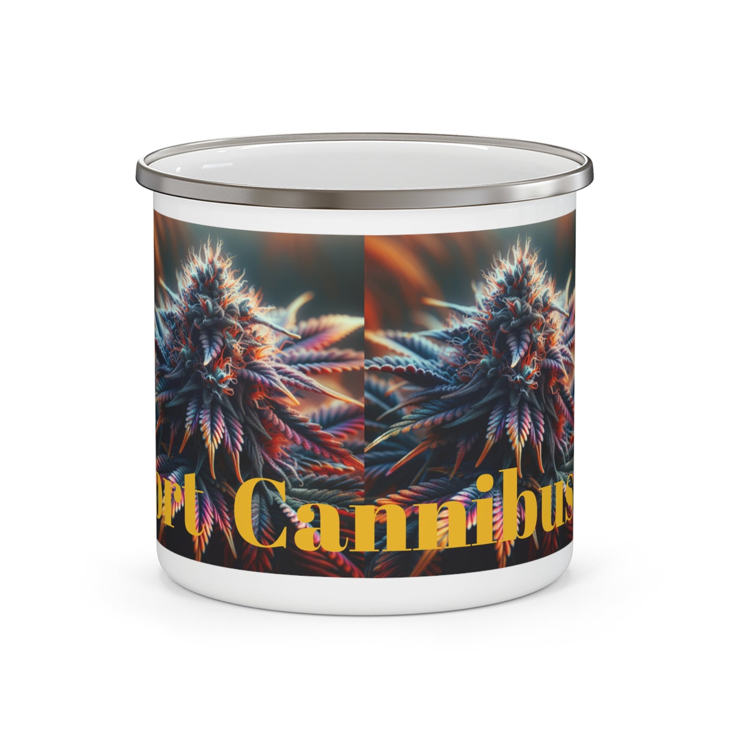 C Port  Cannibus Club Enamel Camping Mug