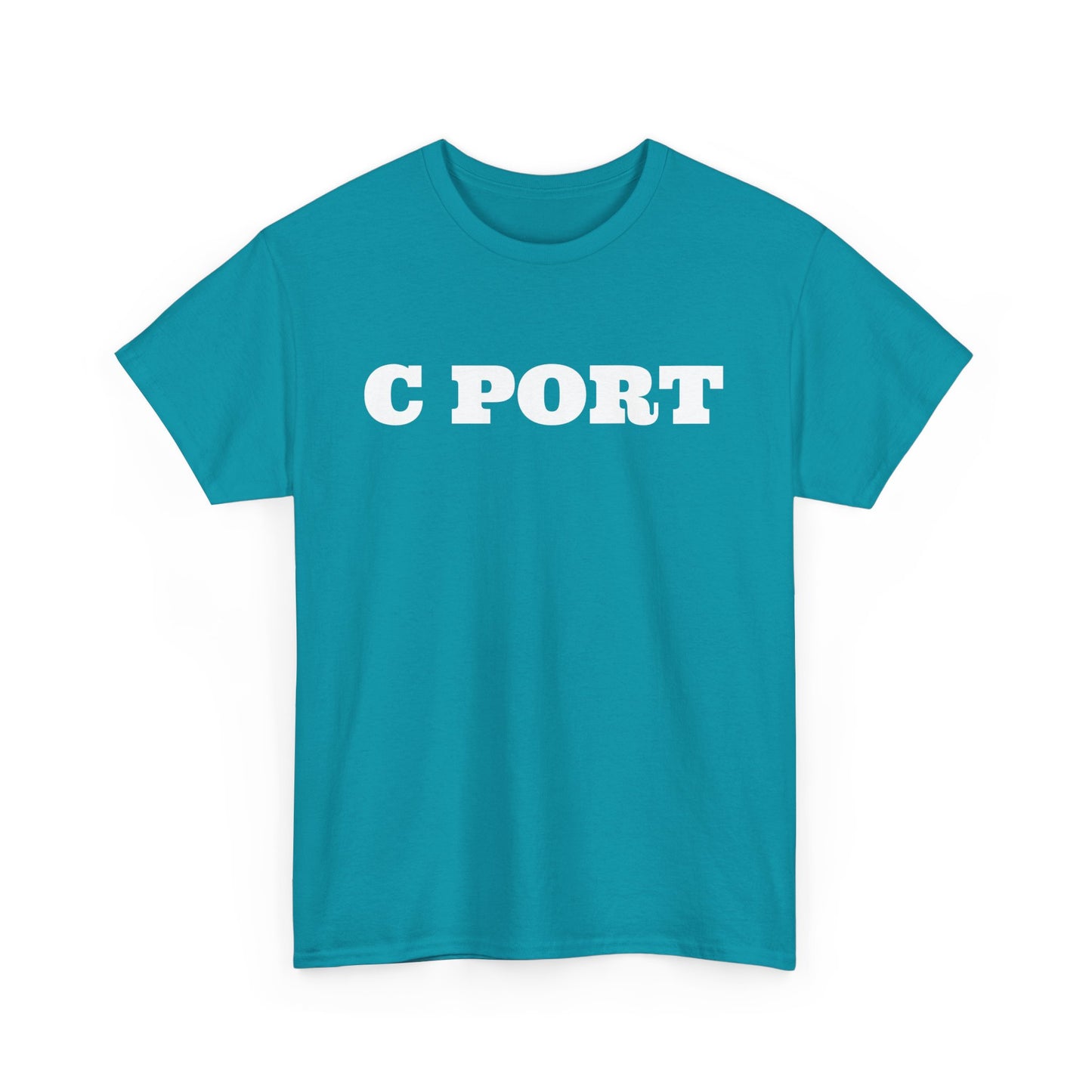 C Port White Letter Unisex Heavy Cotton Tee