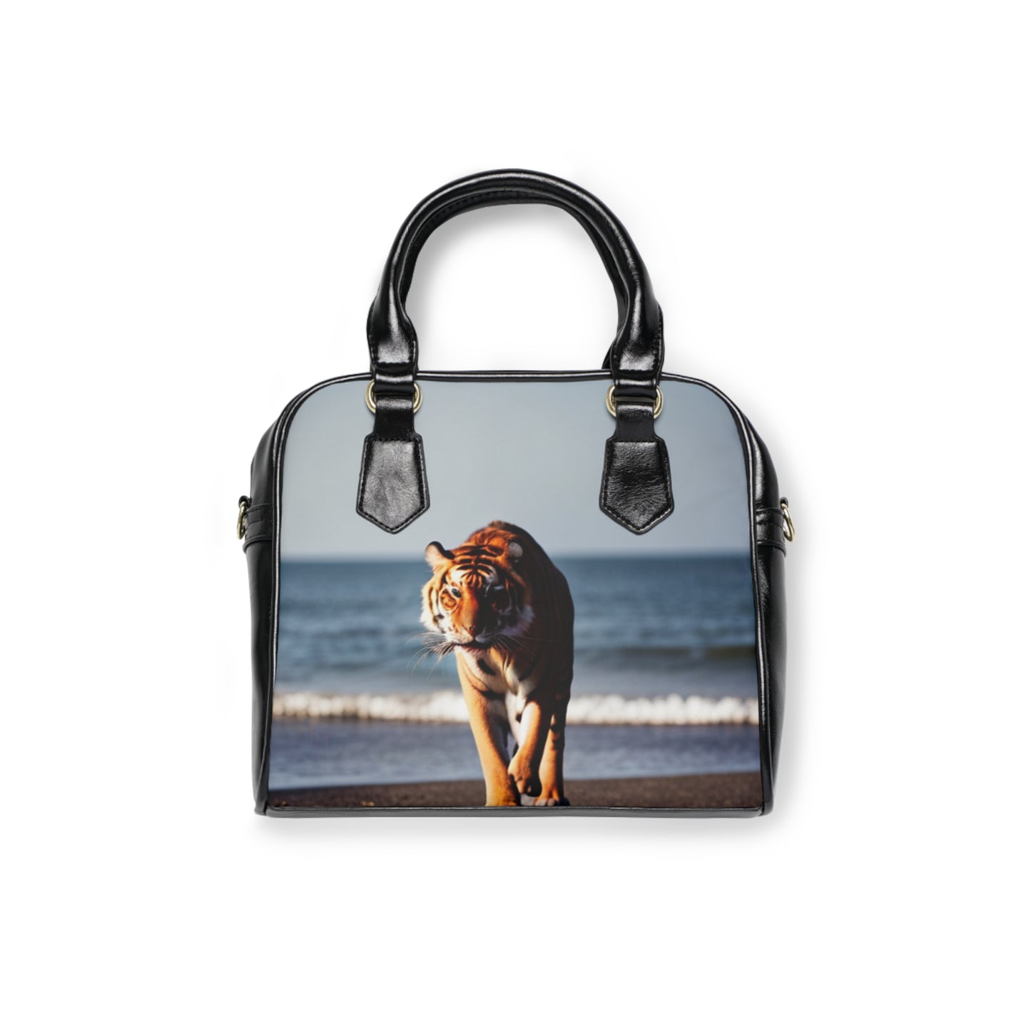 Tiger Beach Walk Shoulder Handbag