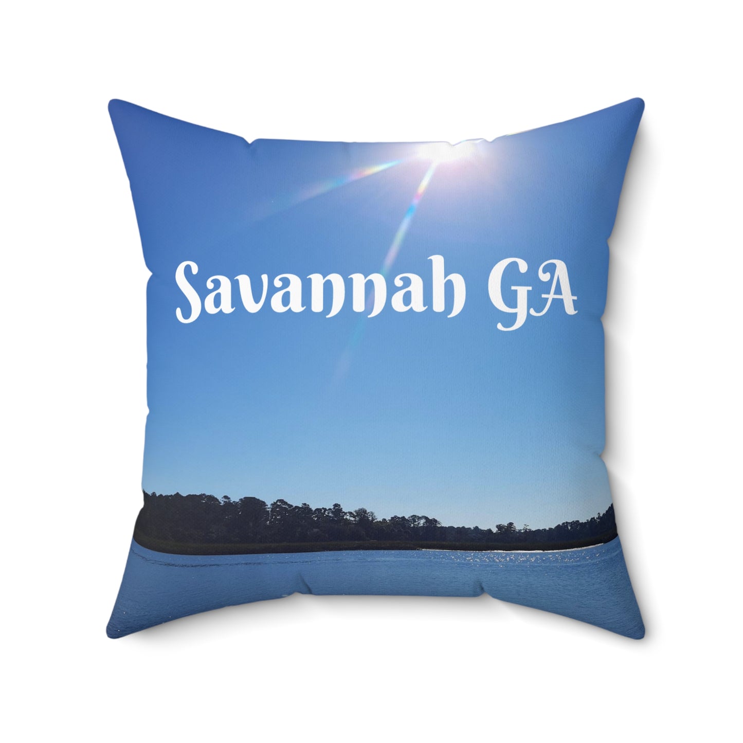 Savannah GA Spun Polyester Square Pillow