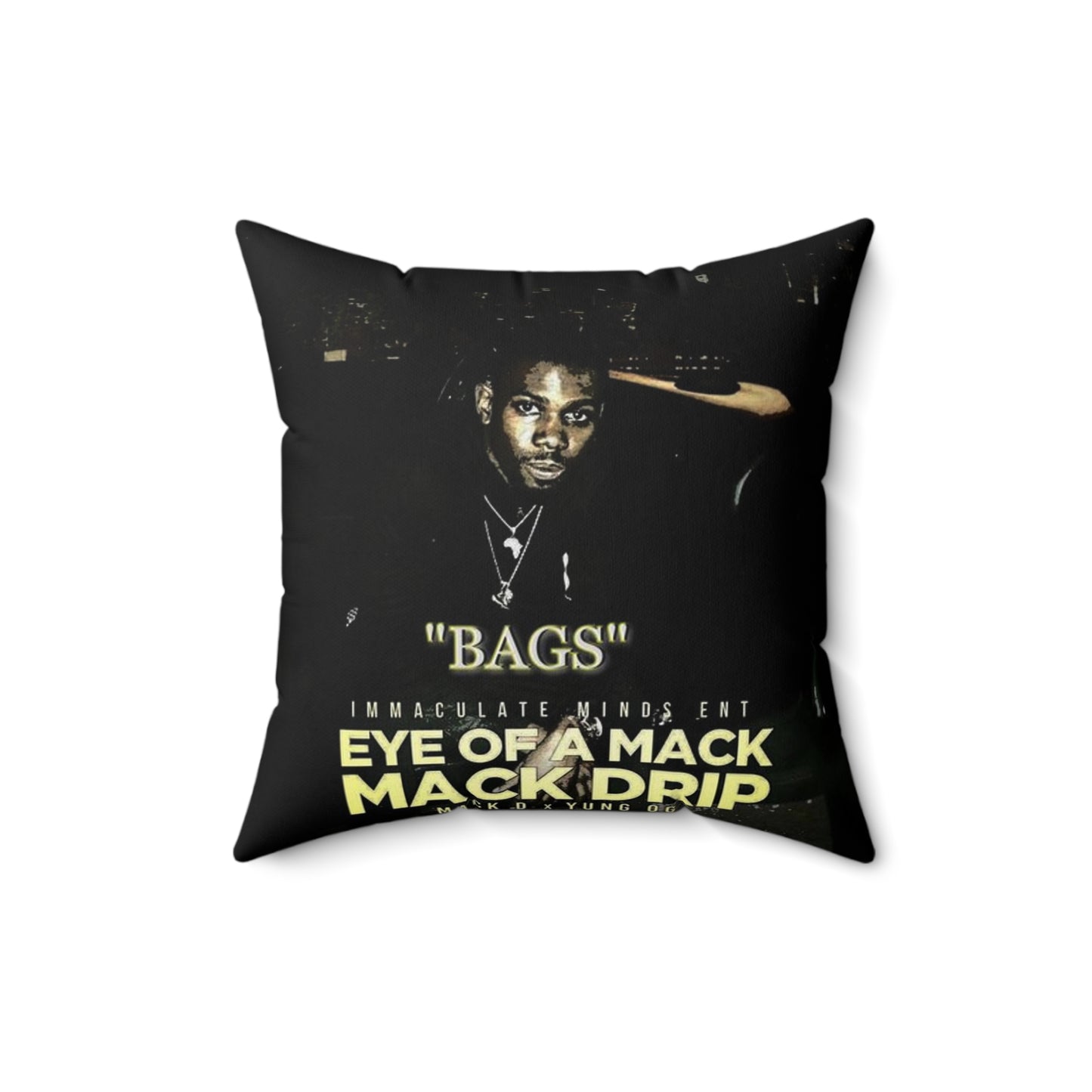 Mack D Bags Spun Polyester Square Pillow