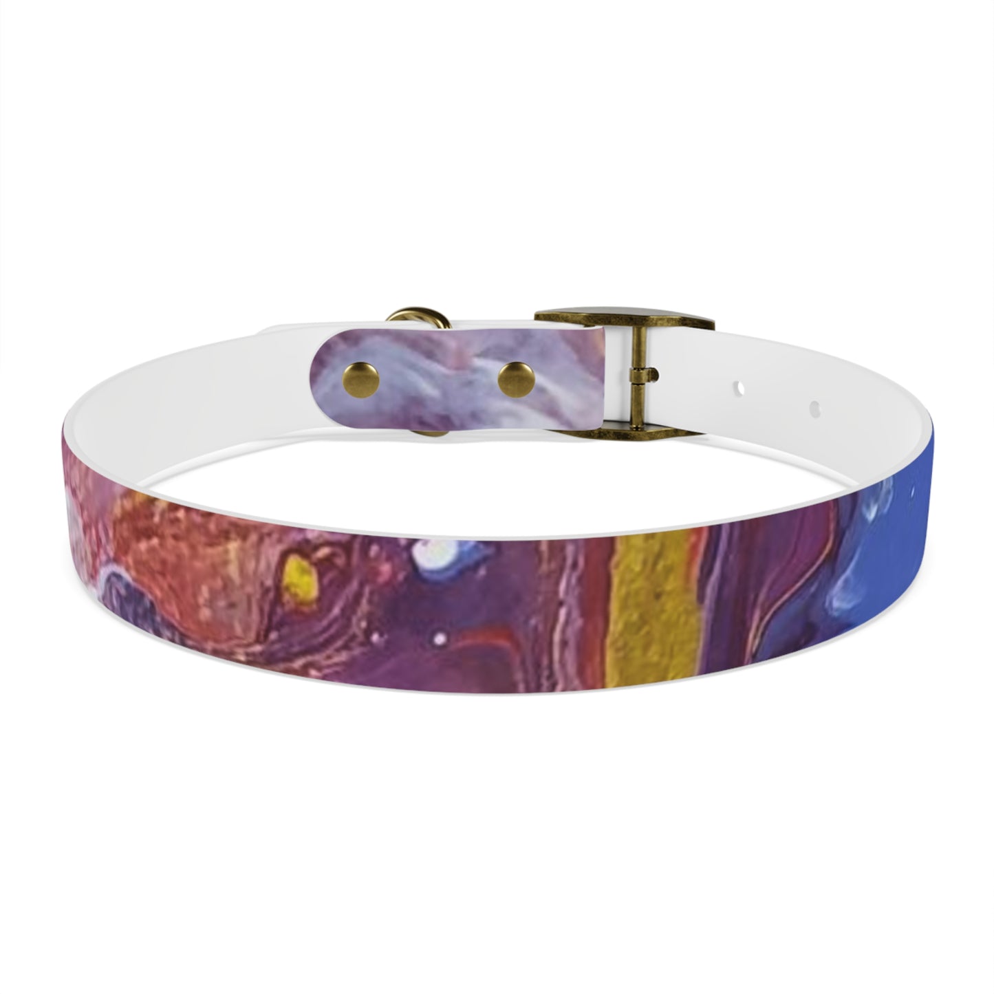 C Port Industries Acrylic Flow Purple Paint Dog Collar