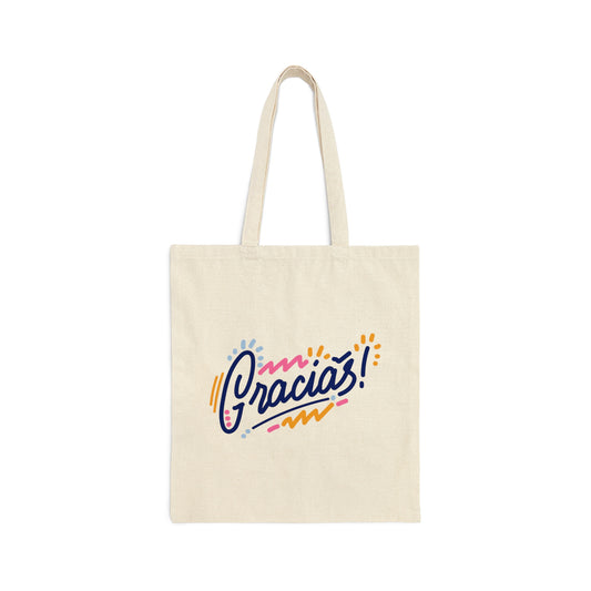 Gracias Cotton Canvas Tote Bag