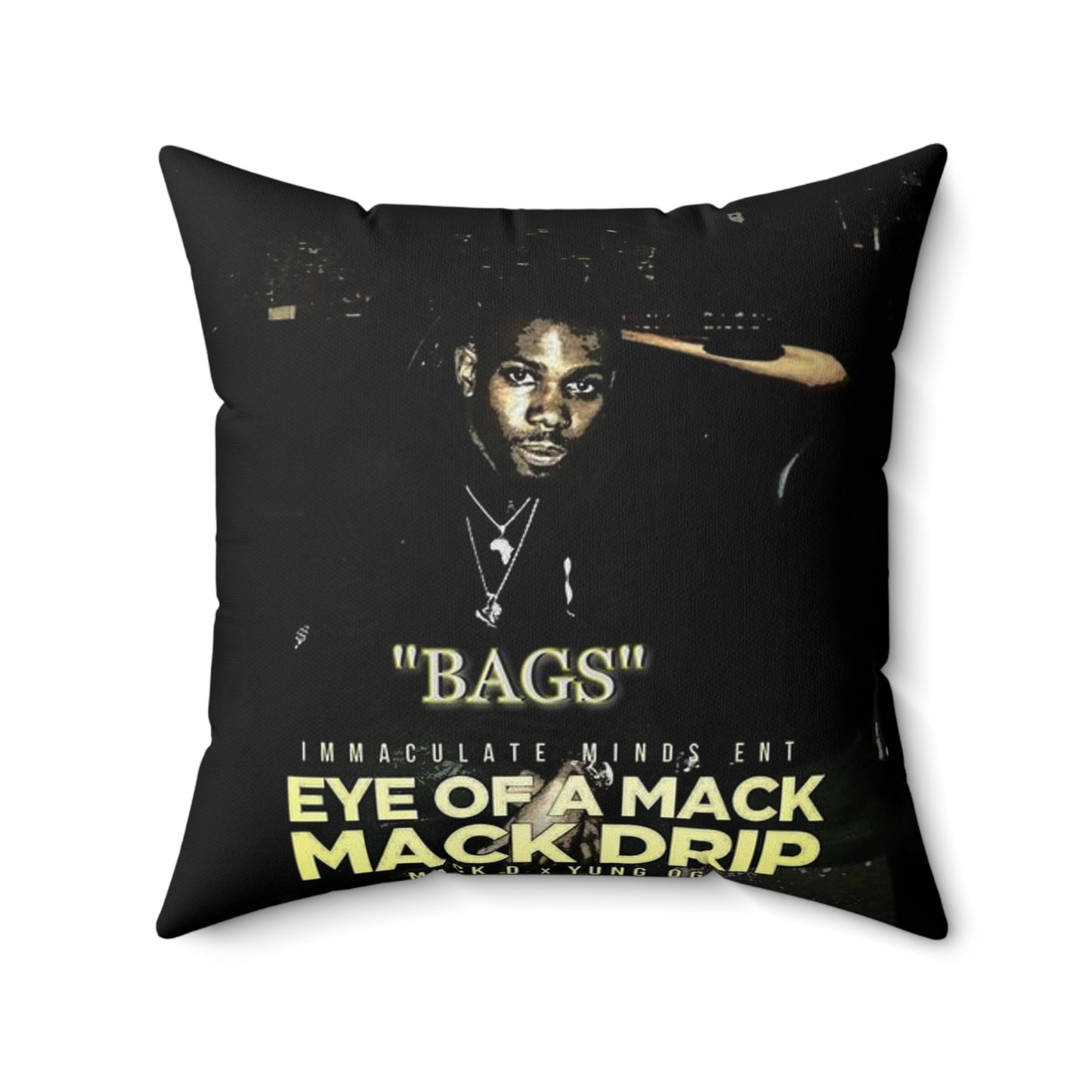 Mack D Bags Spun Polyester Square Pillow