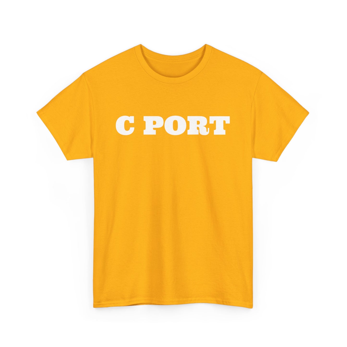 C Port White Letter Unisex Heavy Cotton Tee