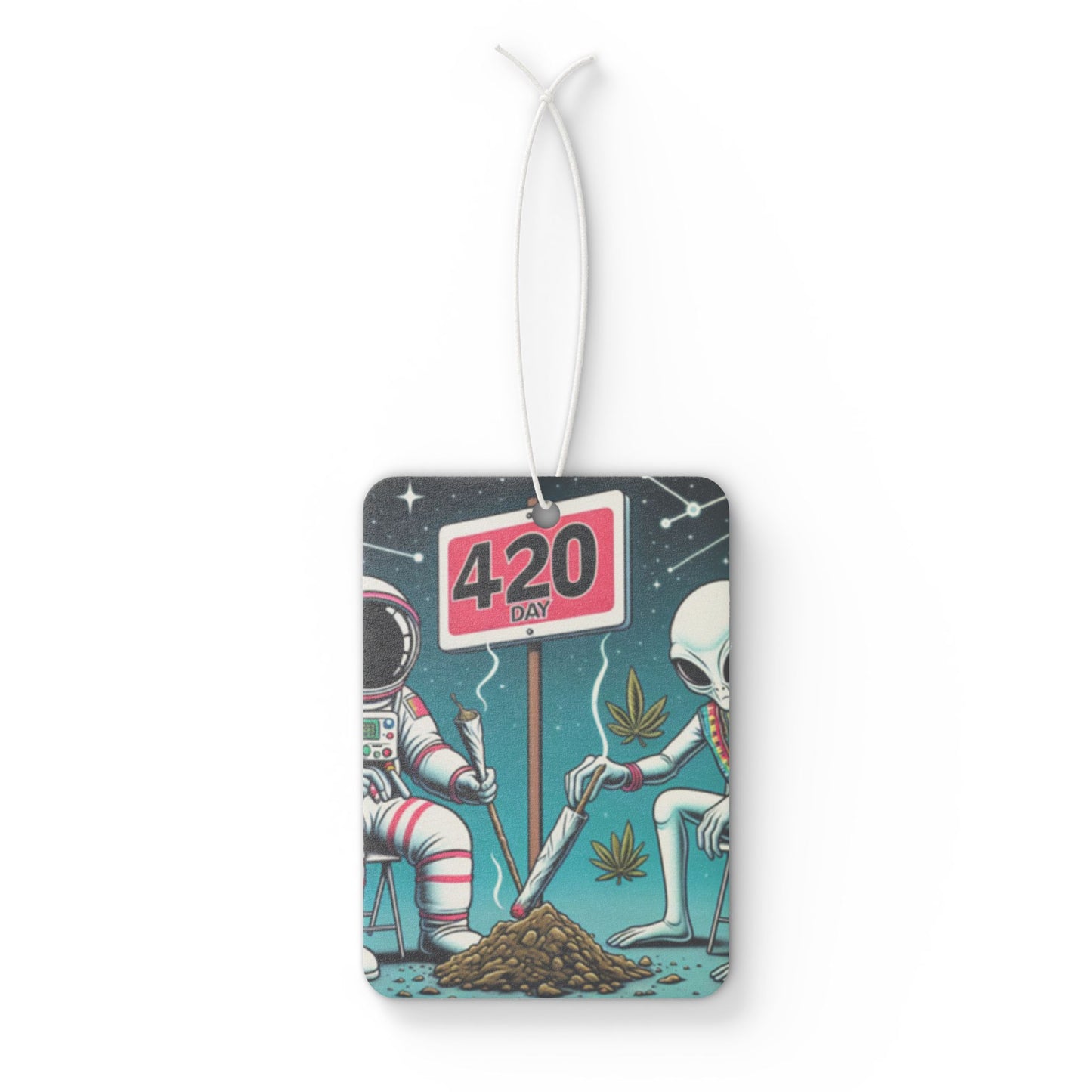 420 Day Astronaut & Alien Car Air Freshener - Fun and Whimsical Home Fragrance