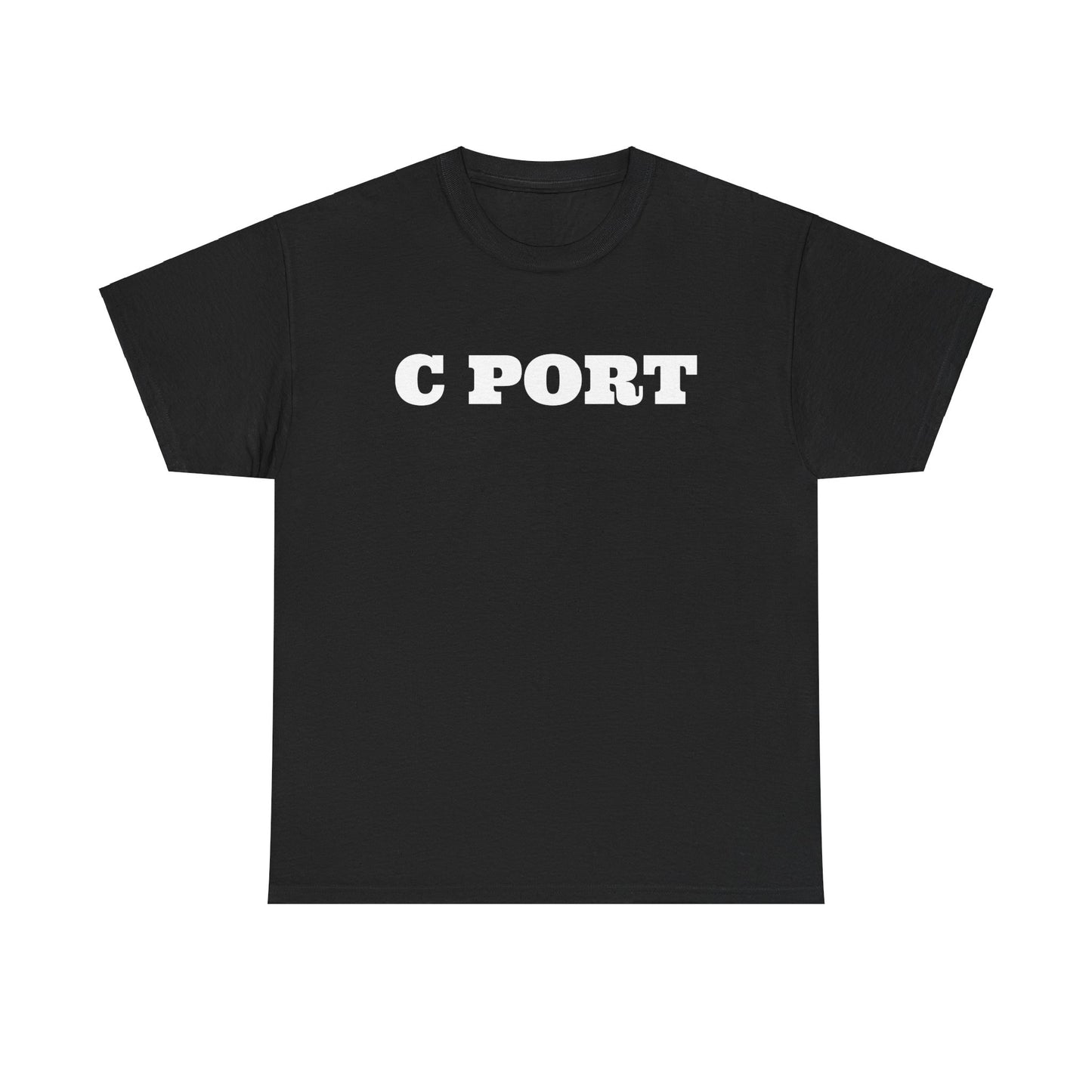 C Port White Letter Unisex Heavy Cotton Tee