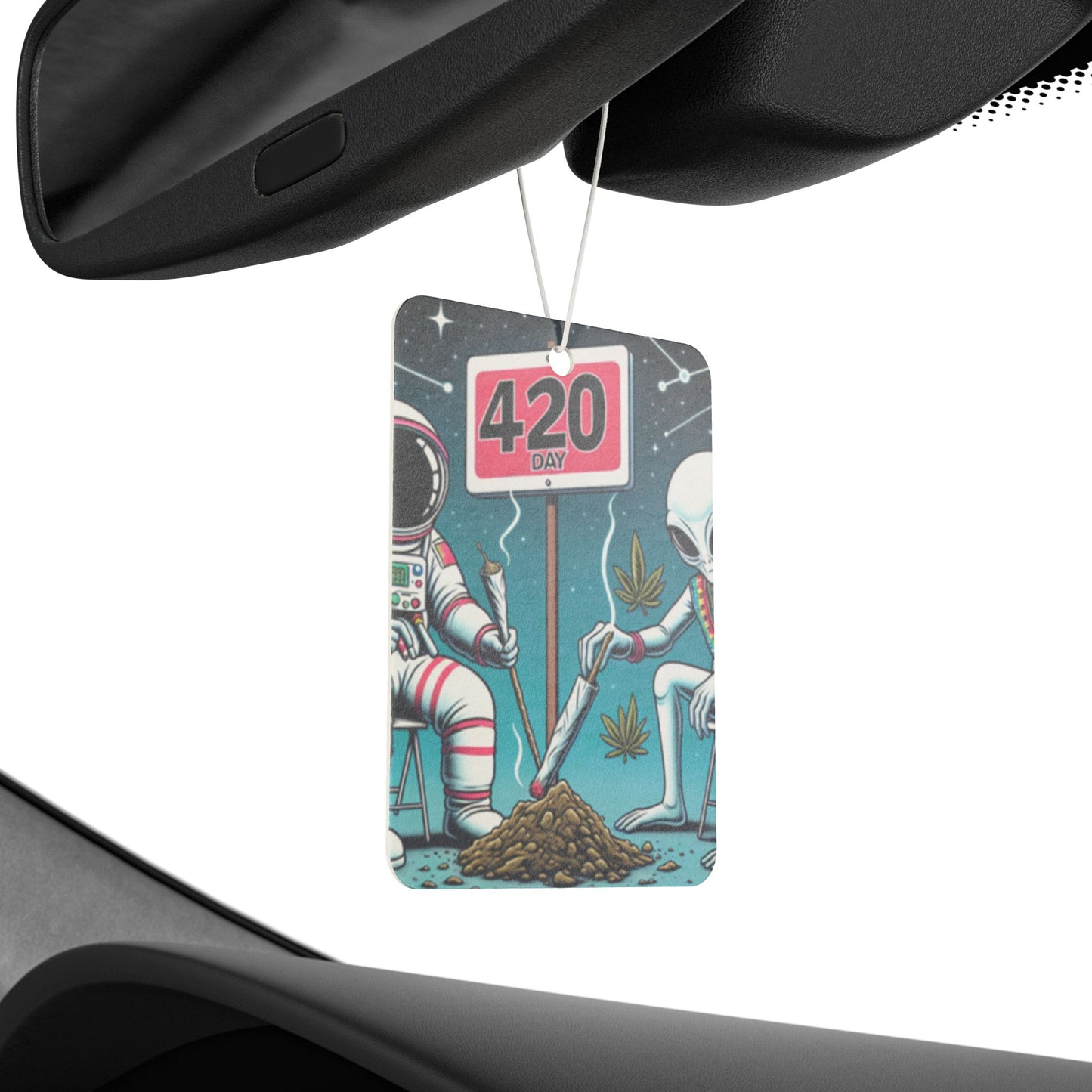 420 Day Astronaut & Alien Car Air Freshener - Fun and Whimsical Home Fragrance