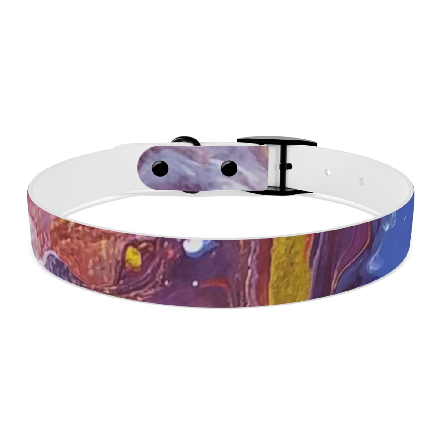 C Port Industries Acrylic Flow Purple Paint Dog Collar