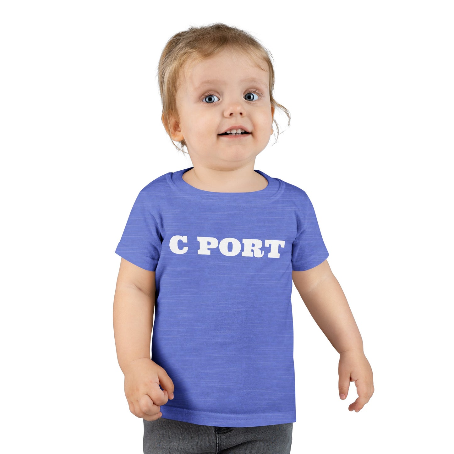 C Port  White  Letter Toddler T-shirt