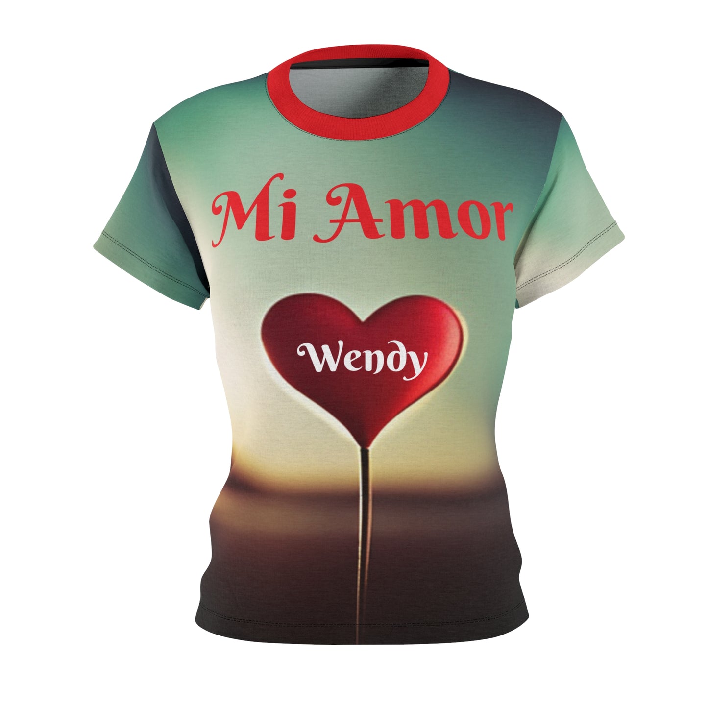 Mi Amor Wendy Women's Cut & Sew Tee (AOP)