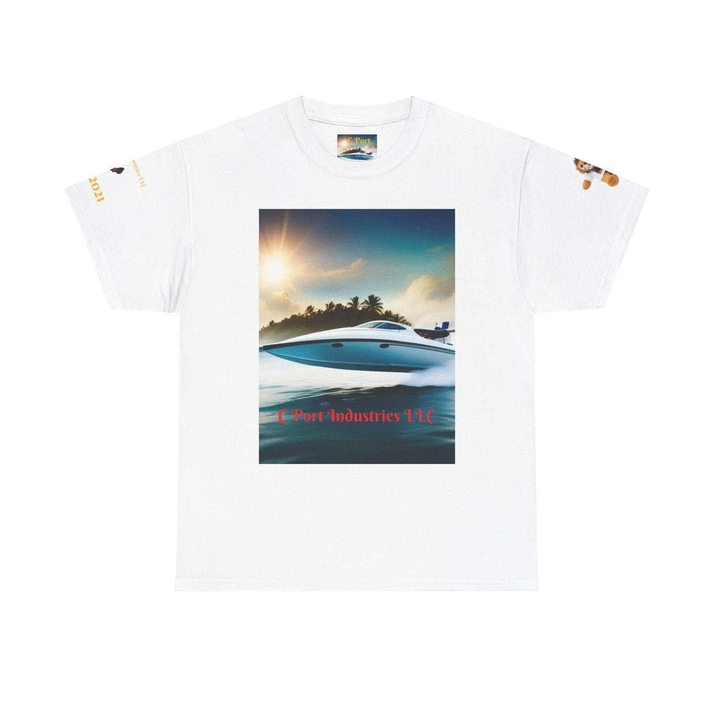 C Port Speed Boat Unisex Heavy Cotton Tee