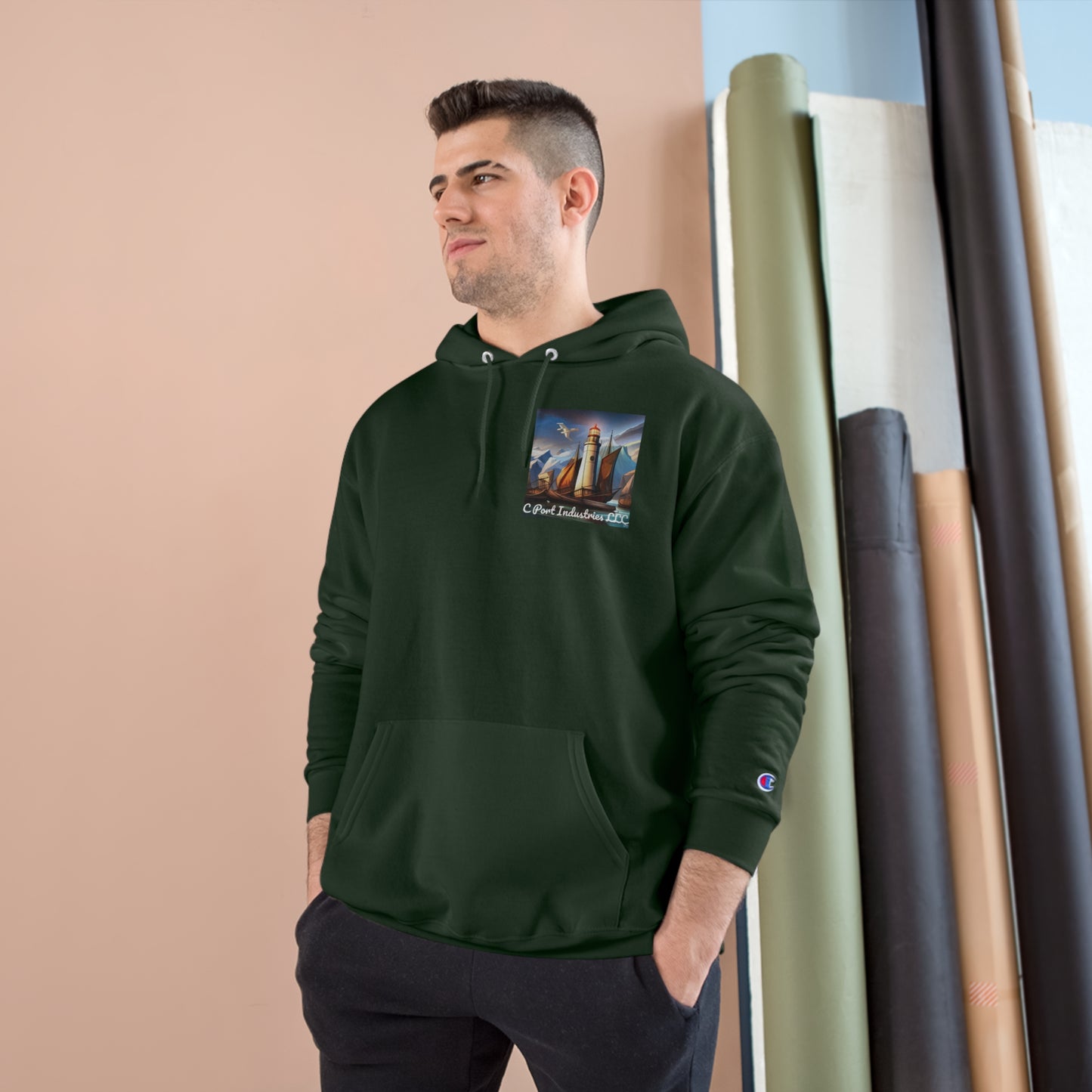 C Port Industries LLC Landscape Division Champion Hoodie