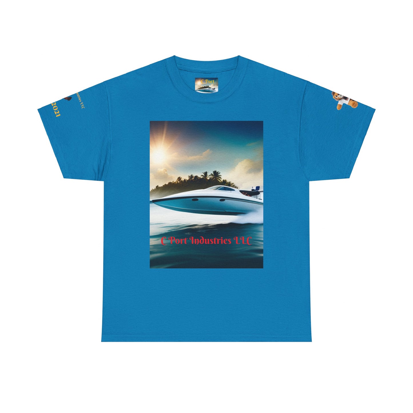 C Port Speed Boat Unisex Heavy Cotton Tee