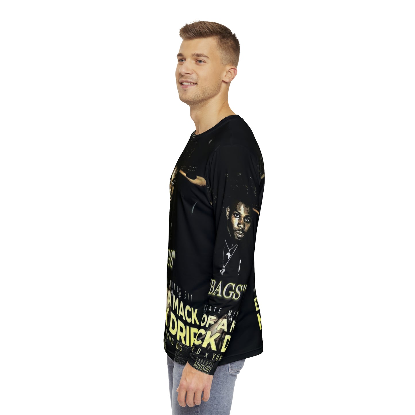 Mack D "Bags" Men's Long Sleeve Shirt (AOP)