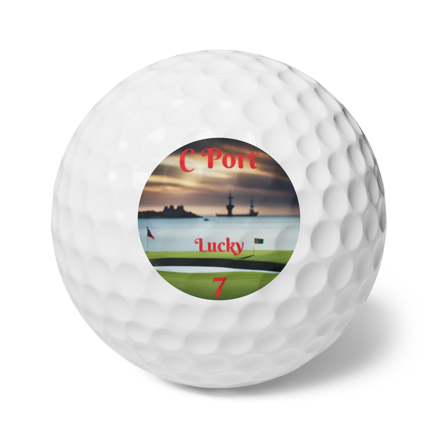 C Port "Lucky 7"Golf Balls, 6pcs