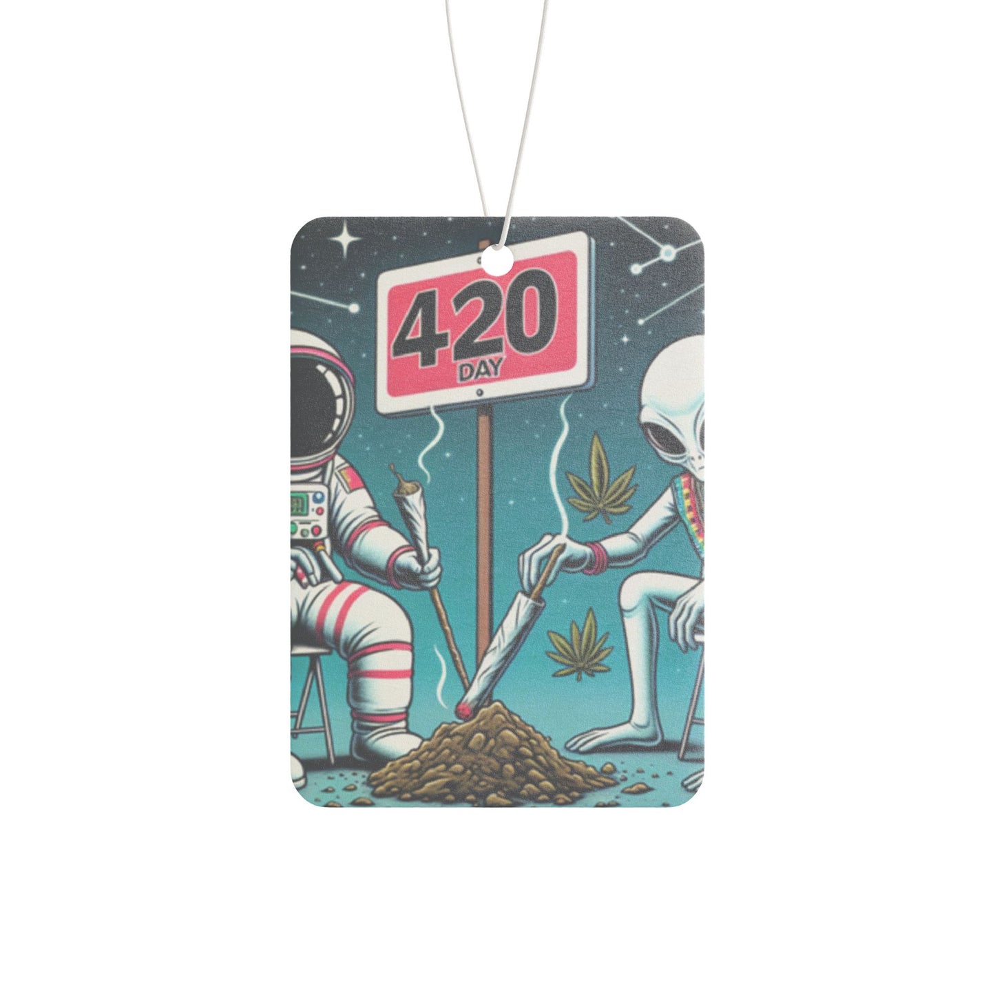 420 Day Astronaut & Alien Car Air Freshener - Fun and Whimsical Home Fragrance