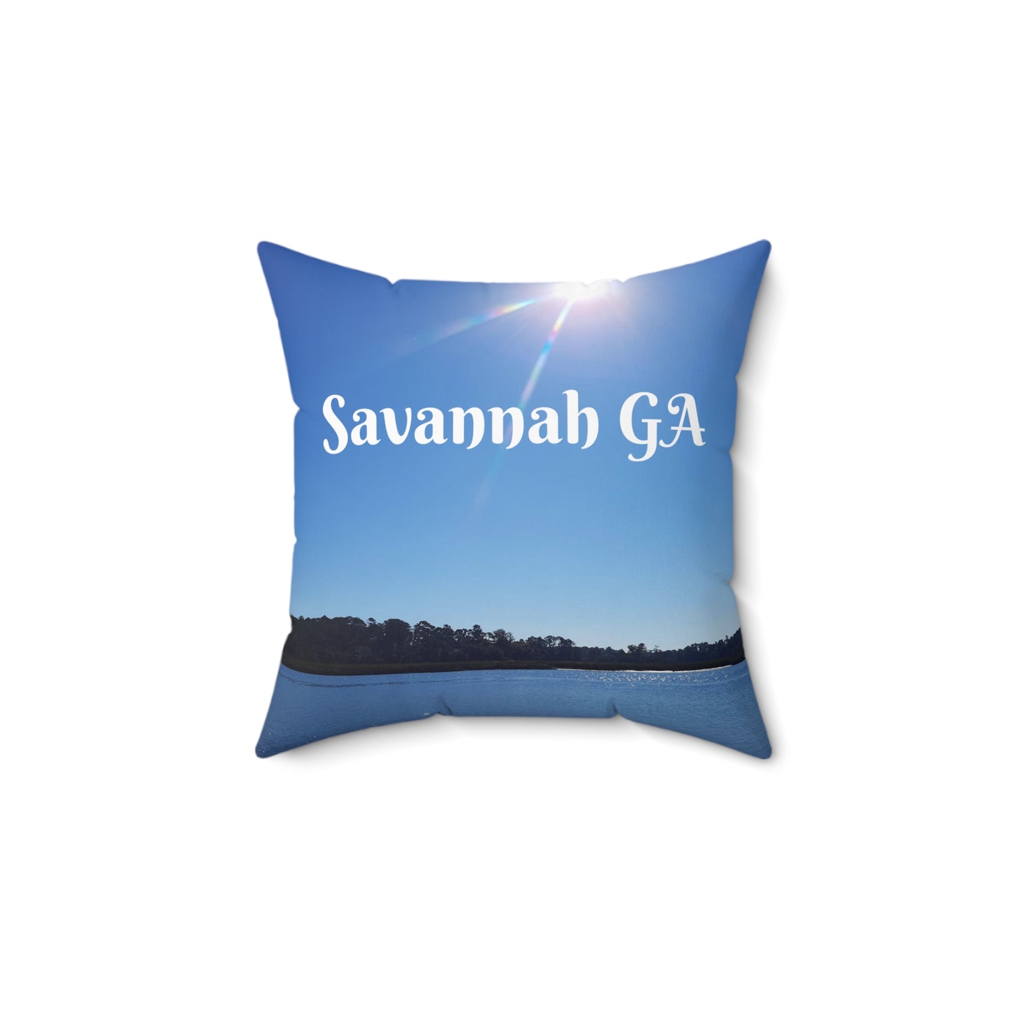 Savannah GA Spun Polyester Square Pillow