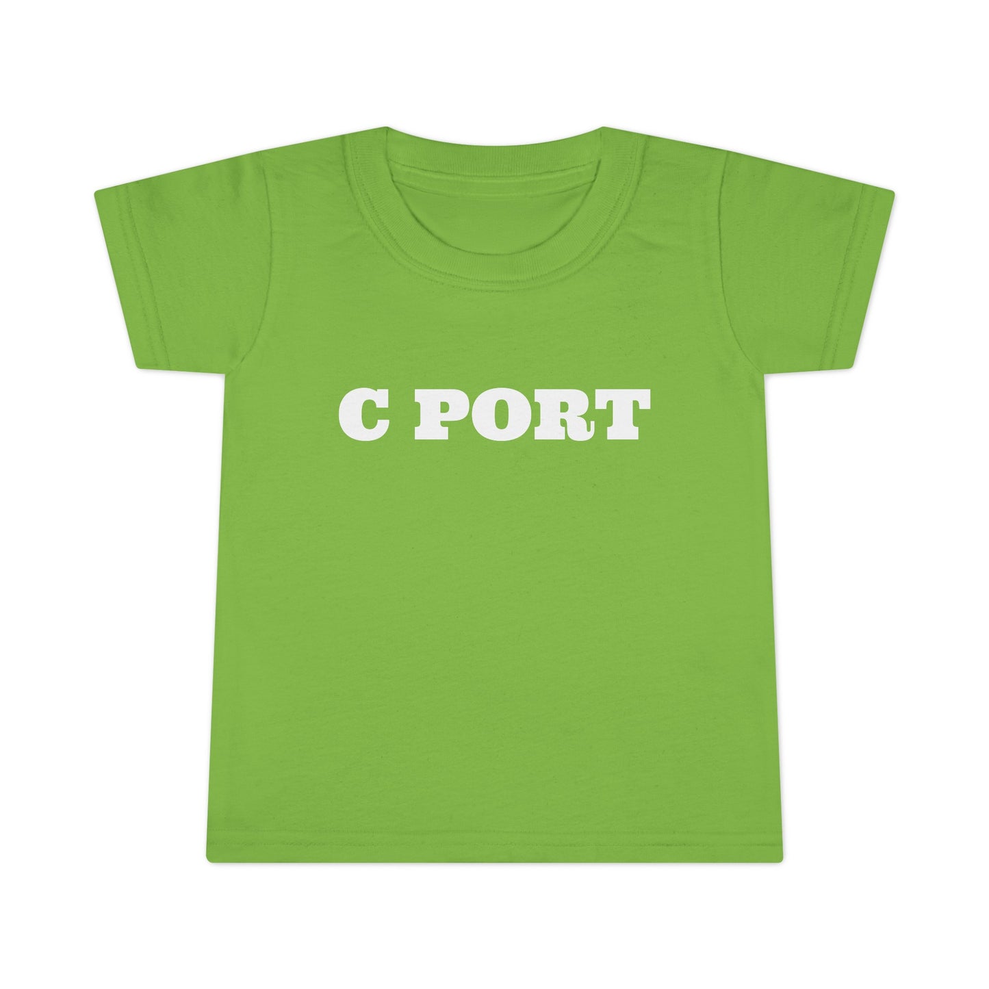 C Port  White  Letter Toddler T-shirt