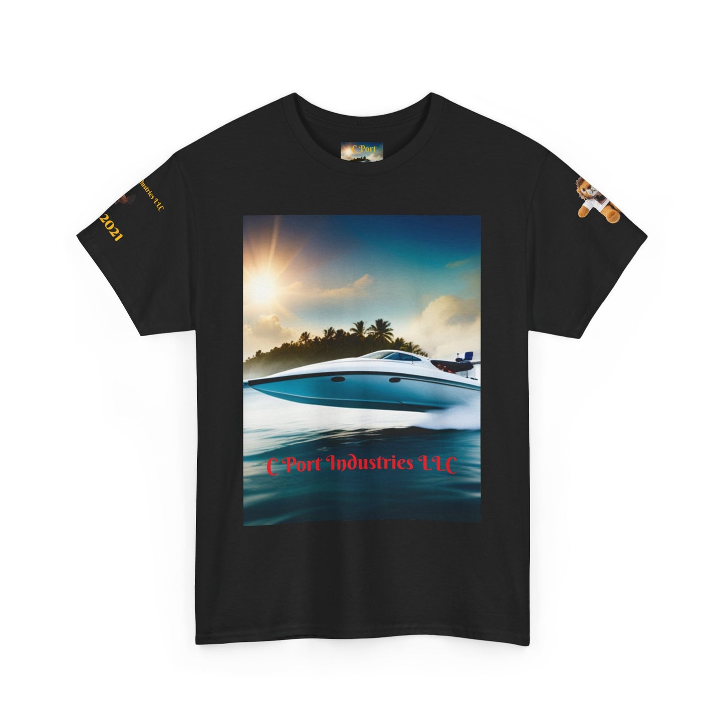 C Port Speed Boat Unisex Heavy Cotton Tee