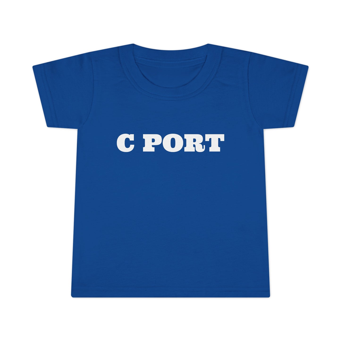 C Port  White  Letter Toddler T-shirt