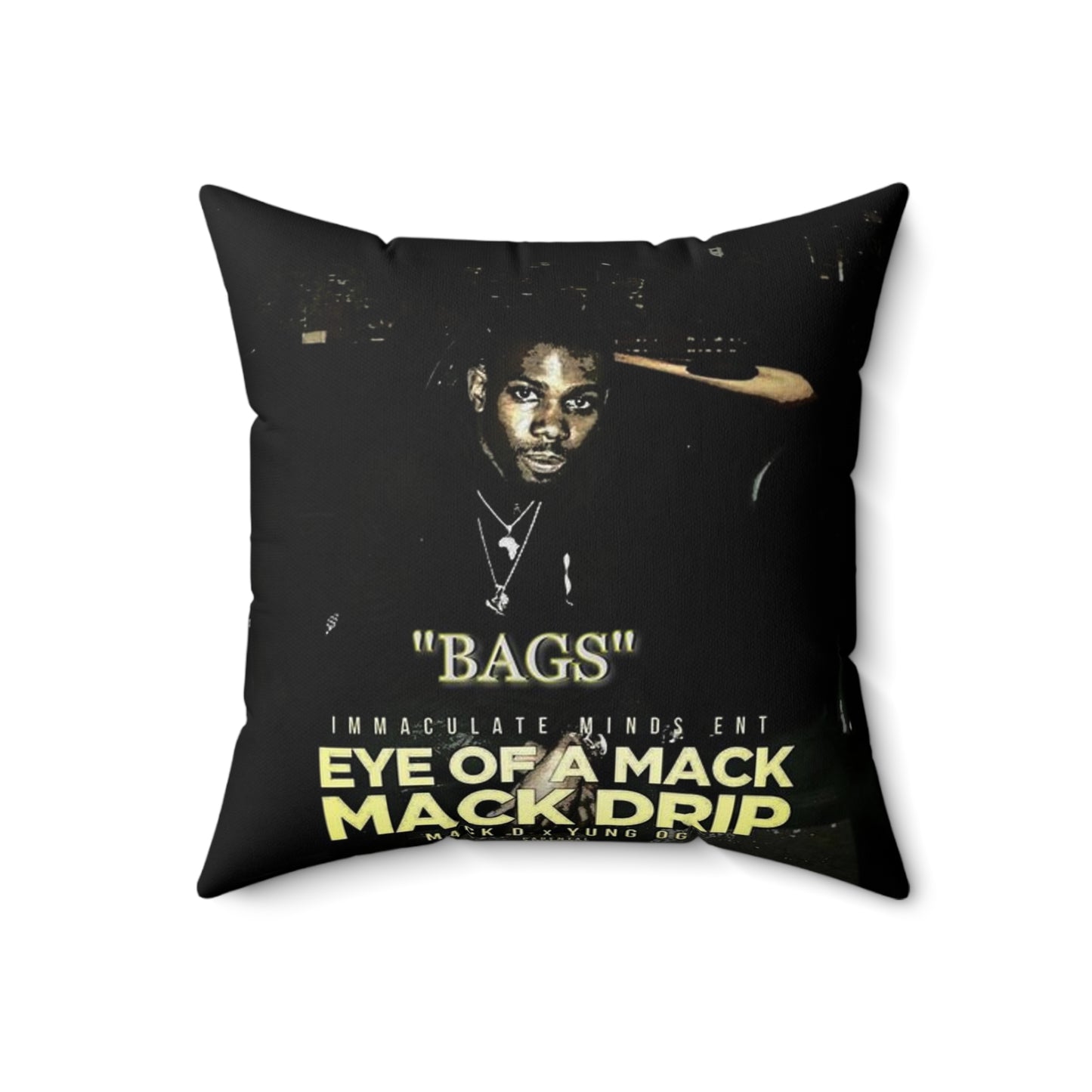 Mack D Bags Spun Polyester Square Pillow