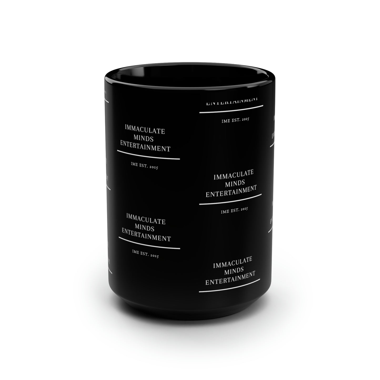 Immaculate Minds Entertainment Black Mug, 15oz