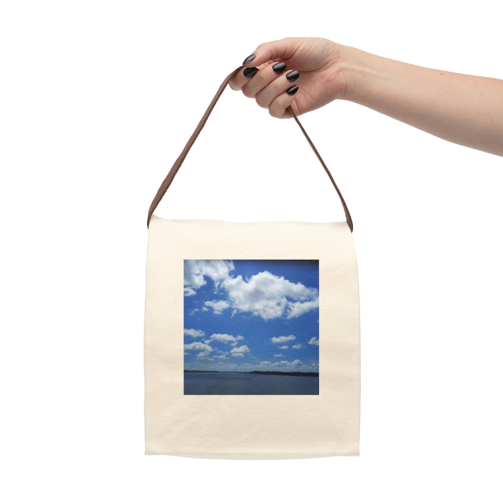 Sunny Sky Canvas Lunch Bag With Strap