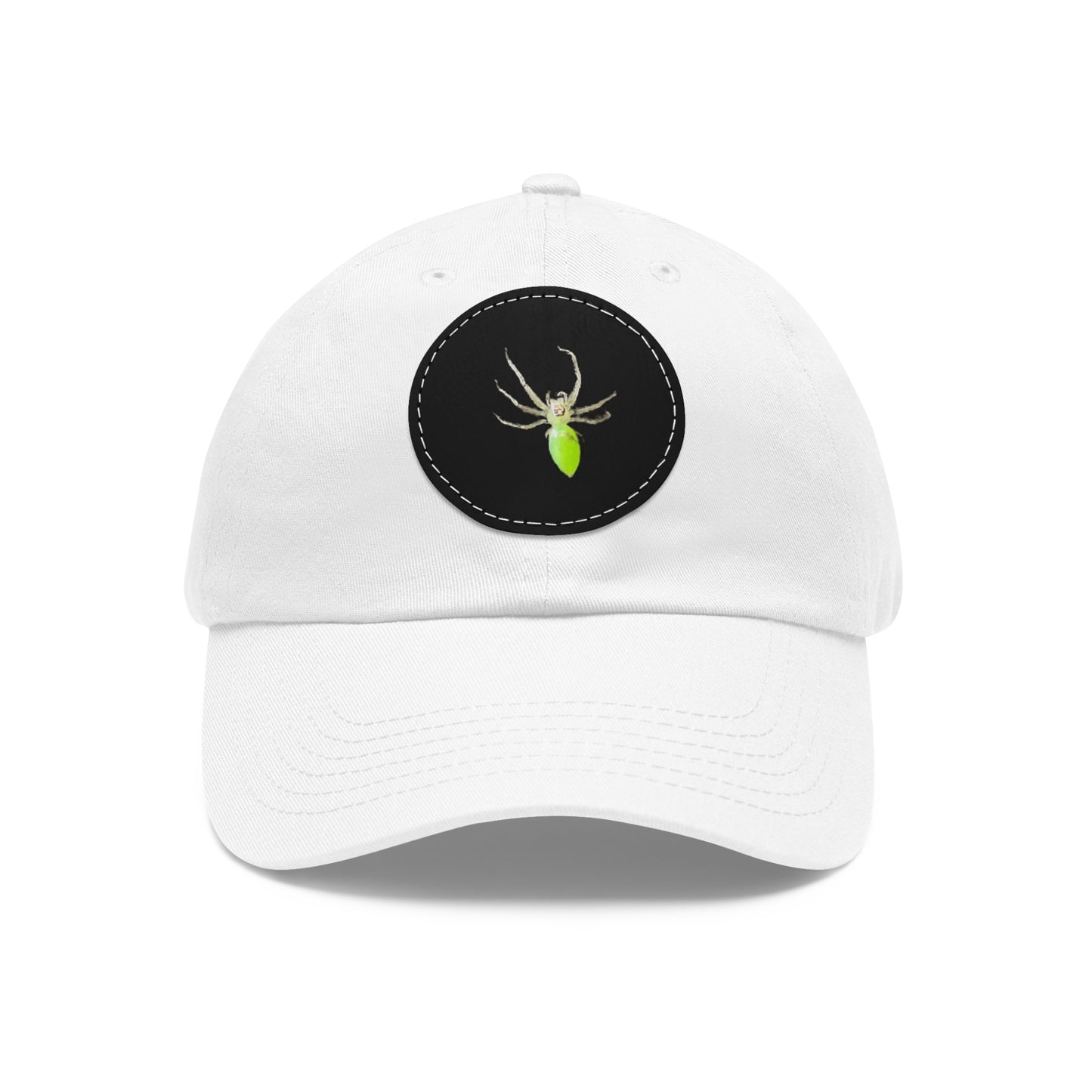 Dad Hat with Leather Patch (Round)