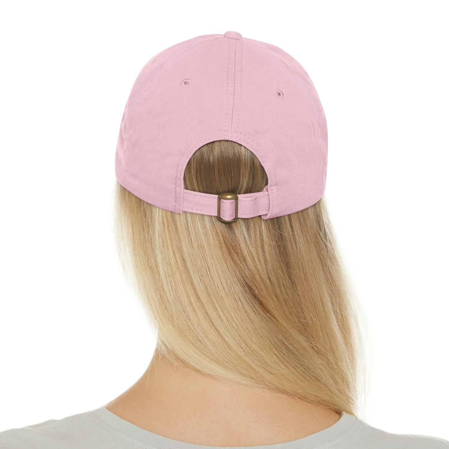 Book house Dad Hat with Leather Patch (Rectangle)