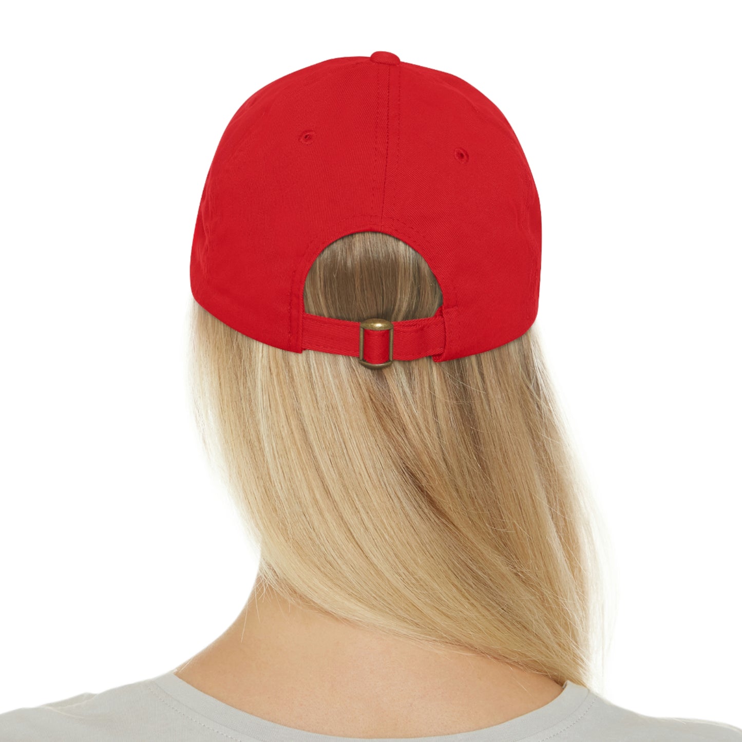 Book house Dad Hat with Leather Patch (Rectangle)