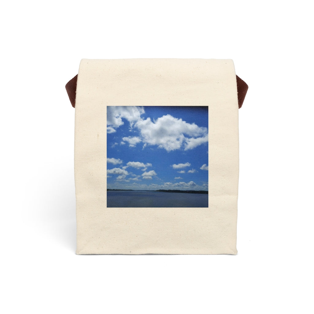 Sunny Sky Canvas Lunch Bag With Strap