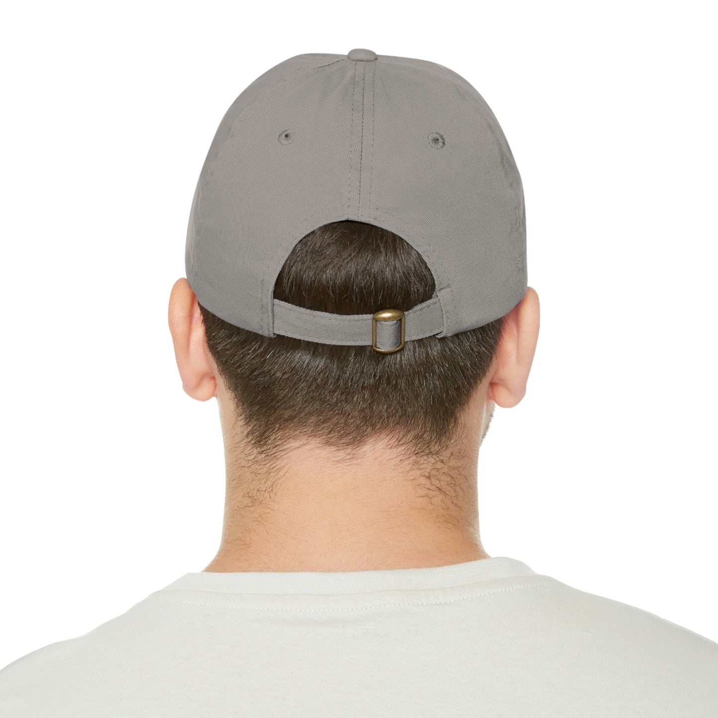 Book house Dad Hat with Leather Patch (Rectangle)