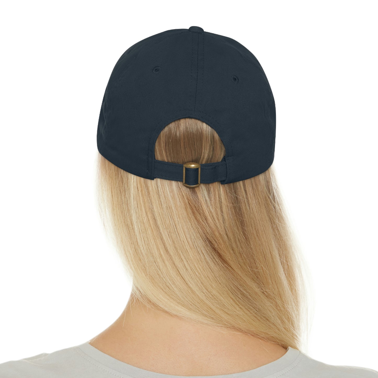 Book house Dad Hat with Leather Patch (Rectangle)