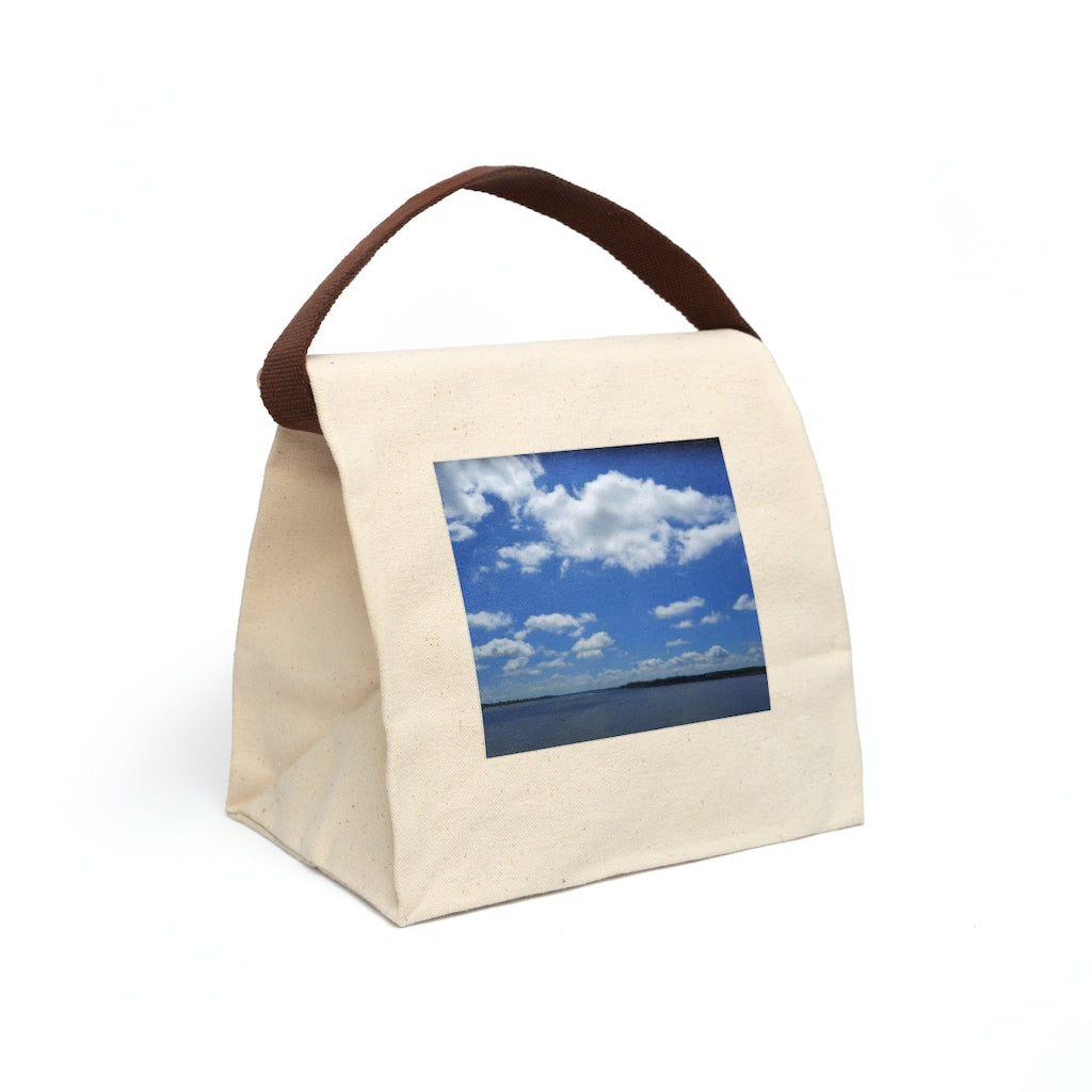 Sunny Sky Canvas Lunch Bag With Strap