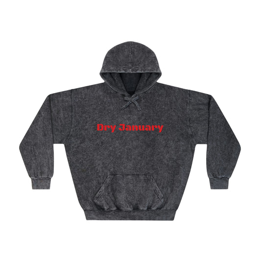 Dry January Unisex Mineral Wash Hoodie