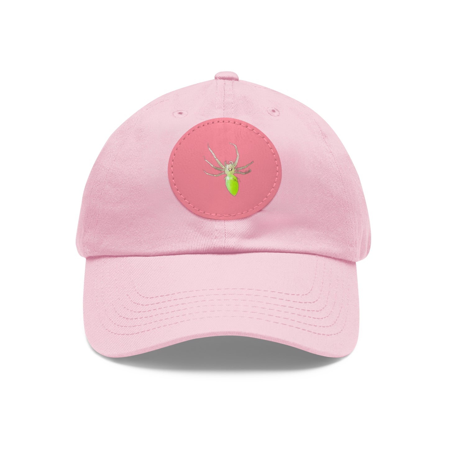 Dad Hat with Leather Patch (Round)