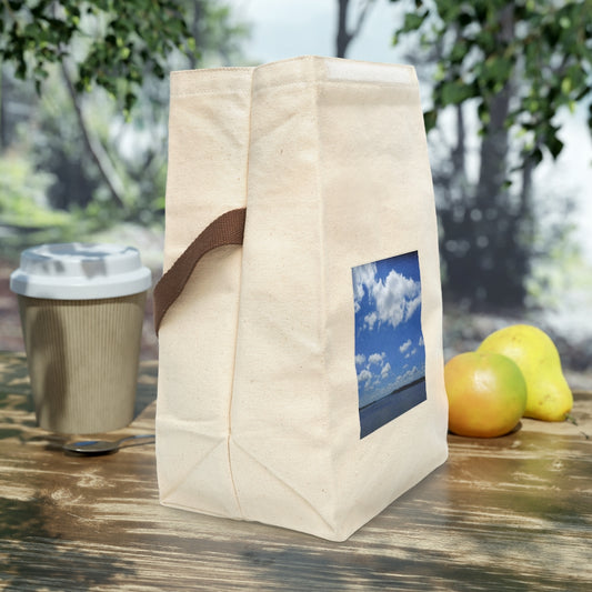 Sunny Sky Canvas Lunch Bag With Strap